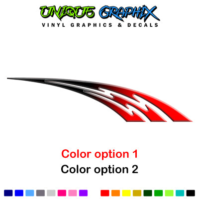 Golf Cart Decals Tribal Flames 1 pair 2 color UGX1244 image 4