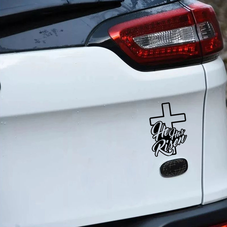 He has risen Decal Christ Life Jesus Christian Vinyl Decal car truck window sticker