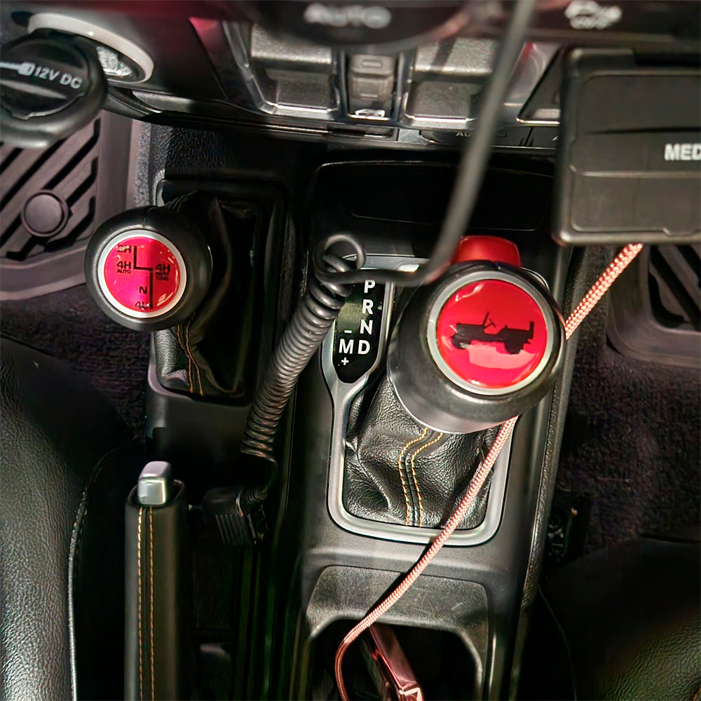 Personalized 3D Domed Flexible Gel Resin Shifter Badge For 2018-2025 Wrangler Gladiator Your image Pattern or Logo includes 4wd and shifter