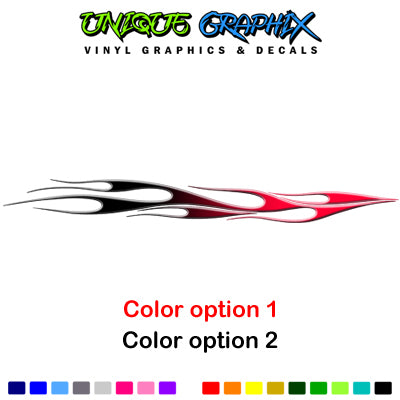 Golf Cart Decals Side Graphics 1 pair 2 color Flames UGX1230 image 5