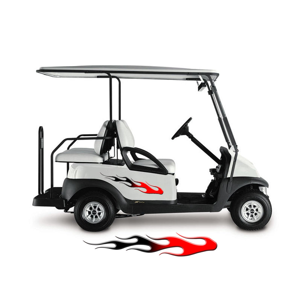 Golf Cart Decals Flames 1 pair 2 color UGX1233 image 0