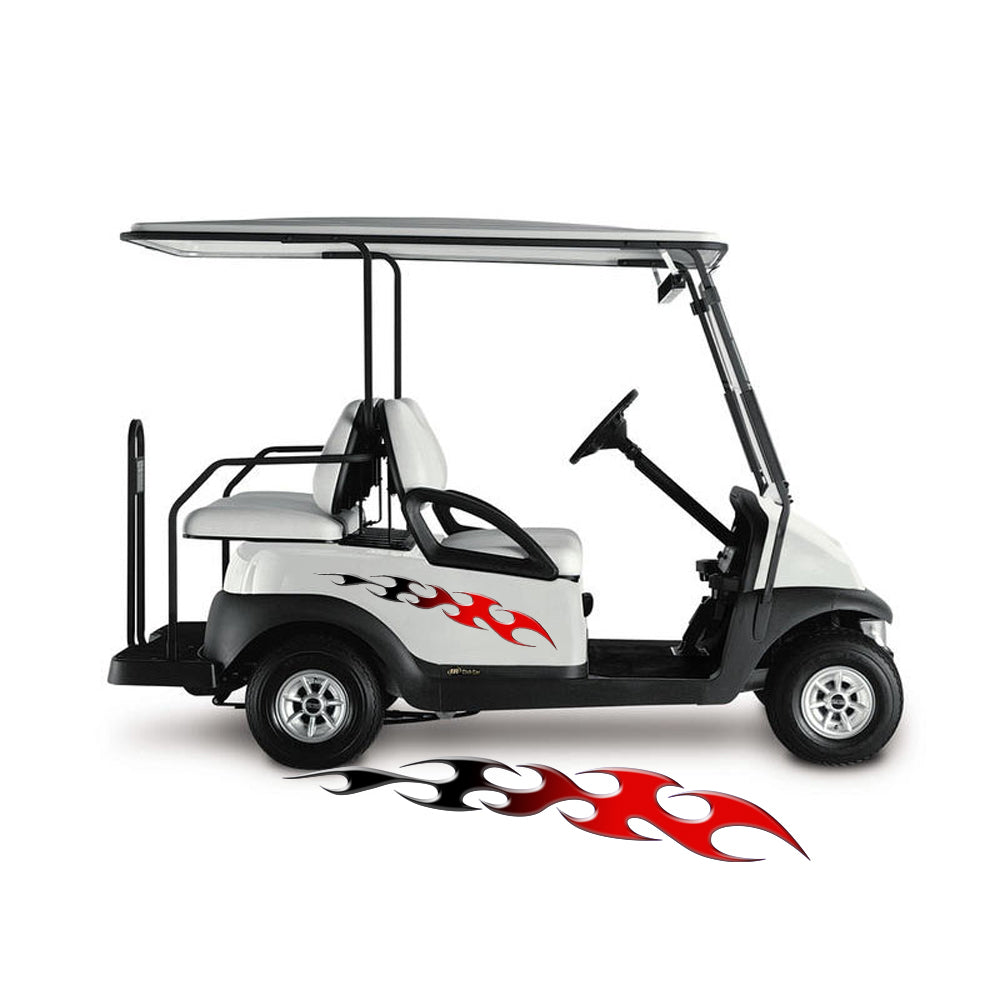 Golf Cart Decals Flames 1 pair 2 color UGX768 image 2