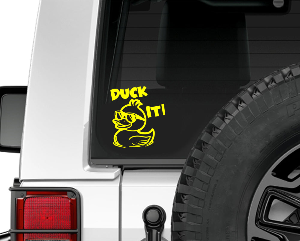 Duck It Funny Decal Car Truck Jeep Window Rubber Duck Decal image 0