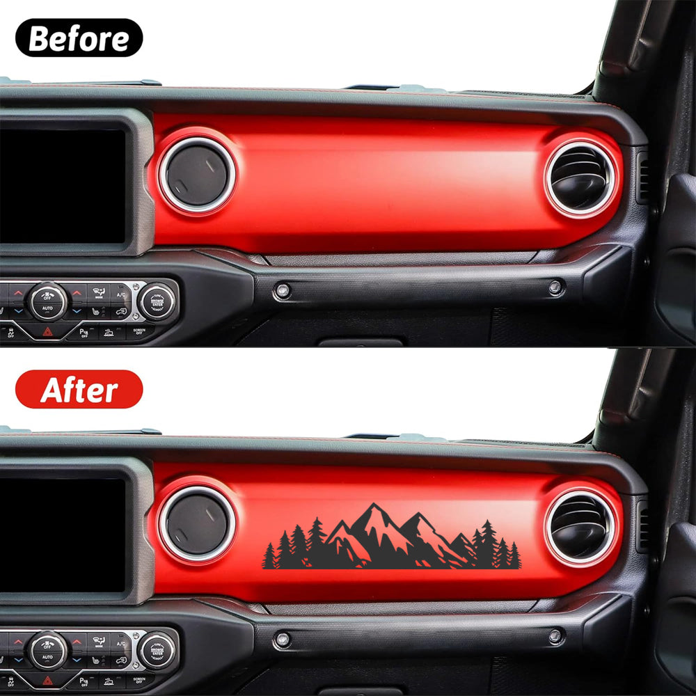 Dash Decal Mountain Scene fits any JL JT Gladiator or Wrangler Mo image 1