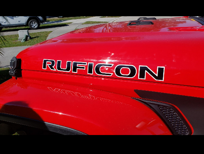 Jeep Name Hood Decal JK OEM Style 2 color Fits all Jeep Wranglers 25in