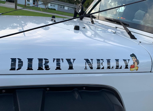 Custom Distressed Military Stencil Style Hood Decals 1 pair 22in Compatible with Jeep Wrangler