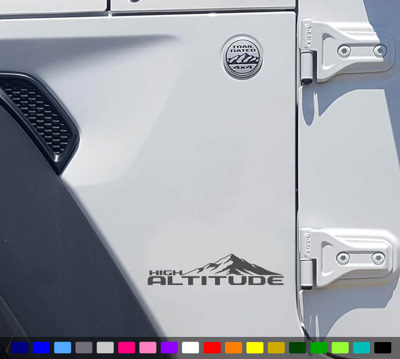 High Altitude Fender Decals fits Wrangler and Gladiator 1 Pair image 2