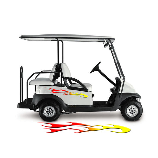 Golf Cart Decals Flames 1 pair 2 color Gradient UGX775 image 0