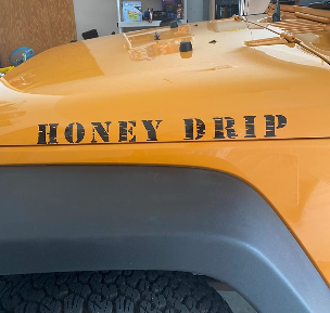 Custom Distressed Military Stencil Style Hood Decals 1 pair 22in Compatible with Jeep Wrangler