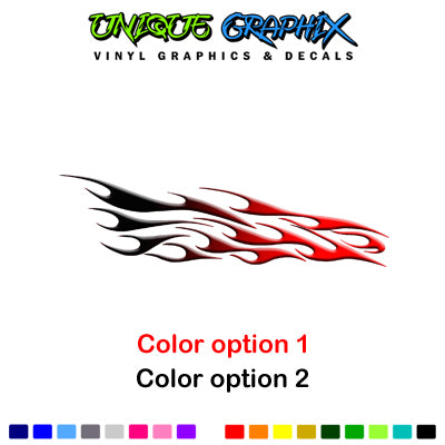 Golf Cart Decals Flames 1 pair 2 color UGX716 image 1