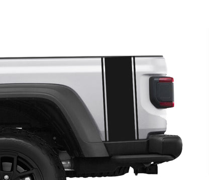 Bedside decal sticker with Lines 1 Pair for Jeep Gladiator image 0