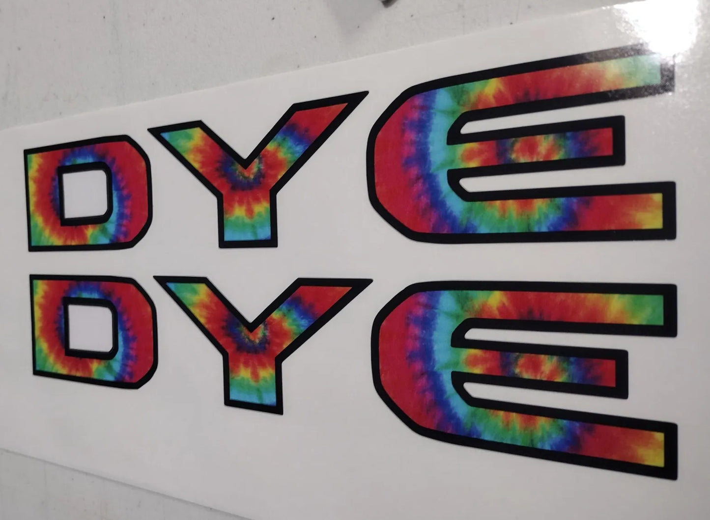 Tie Dye Hood Decals for Wrangler and Gladiator 1 Pair 30in image 1