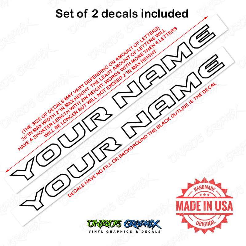 Custom Jeep Hood Decals JL Style Outlined 1 Pair 30in Compatible with all Jeep image 1