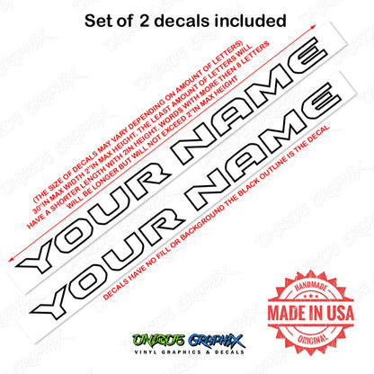 Custom Jeep Hood Decals JL Style Outlined 1 Pair 30in Compatible with all Jeep image 1