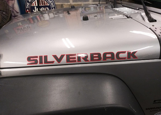 Jeep Name Hood Decal JK OEM Style 2 color Fits all Jeep Wranglers 25in