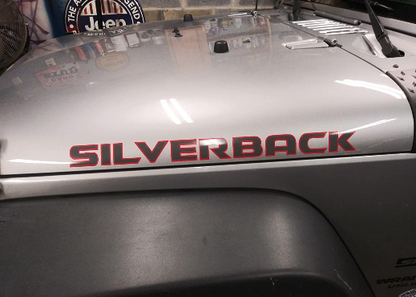 Jeep Name Hood Decal JK OEM Style 2 color Fits all Jeep Wranglers 25in