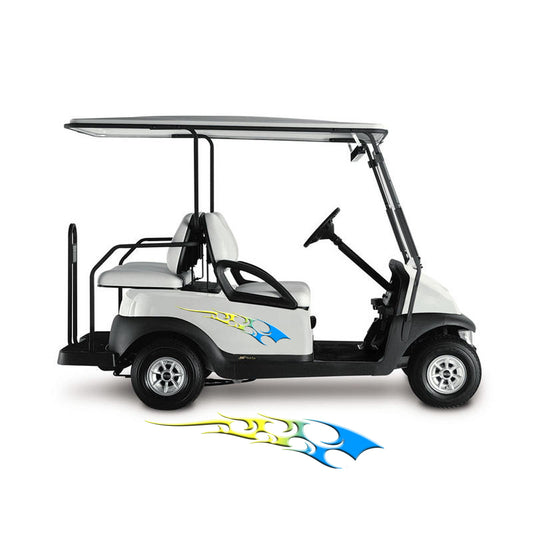 Golf Cart Decals Tribal Flames 1 pair 2 color UGX1277 image 0