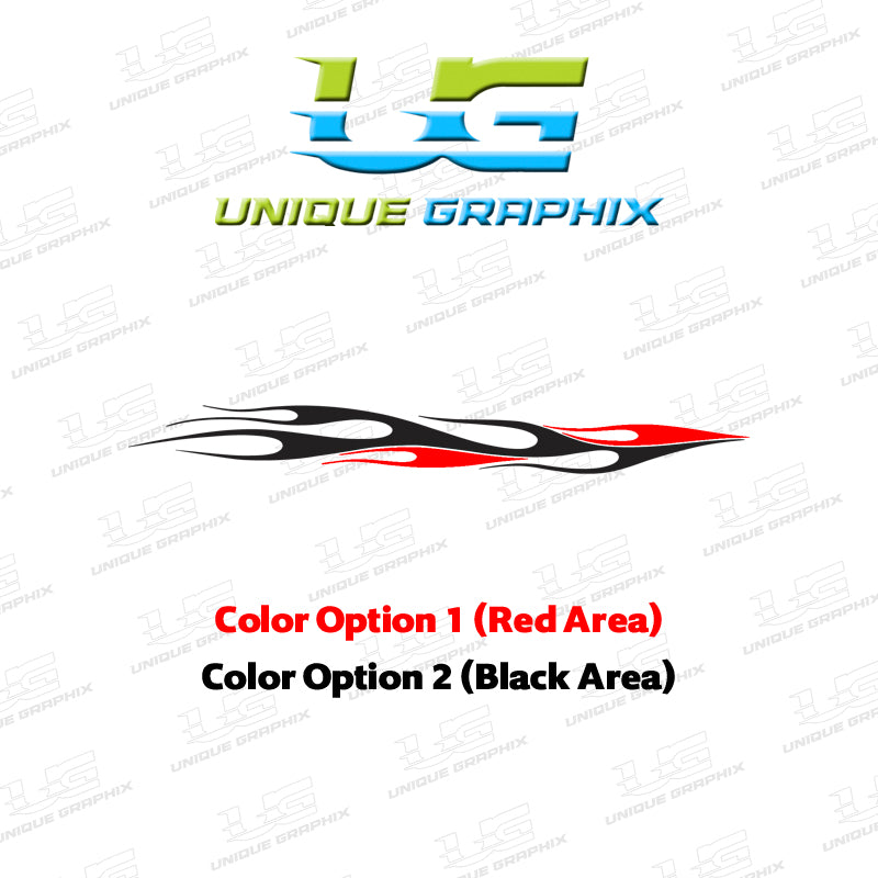 Golf Cart Decals Tribal Flames 1 pair 2 color UGX1230 image 2