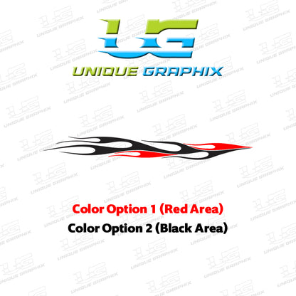 Golf Cart Decals Tribal Flames 1 pair 2 color UGX1230 image 2