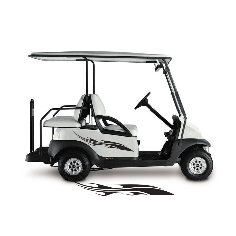 Golf Cart Decals Tribal Flames Go Kart Graphic s 1 pair 2 color UGX729 image 0