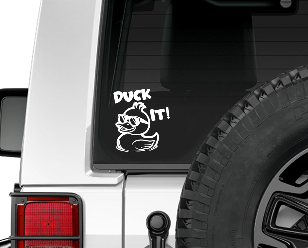 Duck It Funny Decal Car Truck Jeep Window Rubber Duck Decal image 2