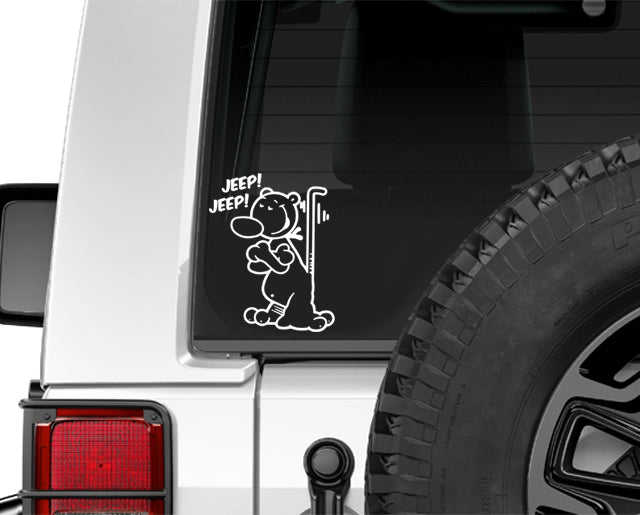 Eugene the Jeep Cartoon Decal image 0