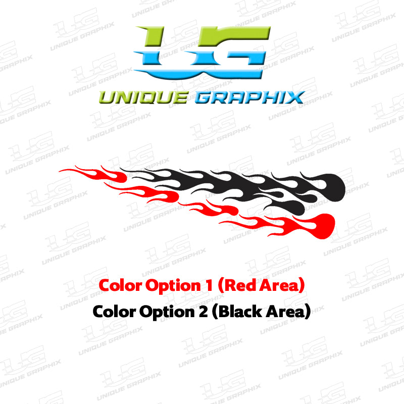 Golf Cart Decals Tribal Flames 1 pair 2 color UGX1234 image 1