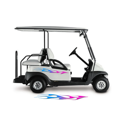 Golf Cart Decals Side Graphics 1 pair 2 color Flames UGX1230 image 0