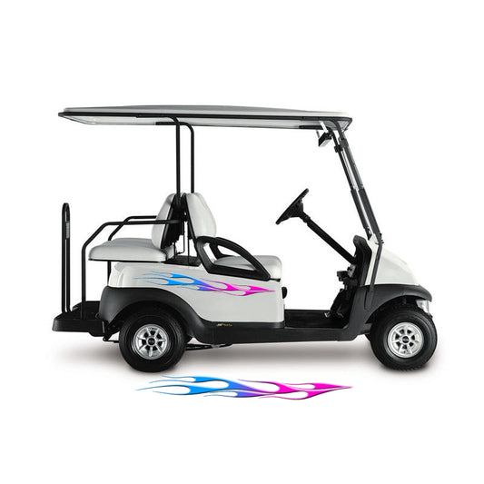 Golf Cart Decals Side Graphics 1 pair 2 color Flames UGX1230 image 0