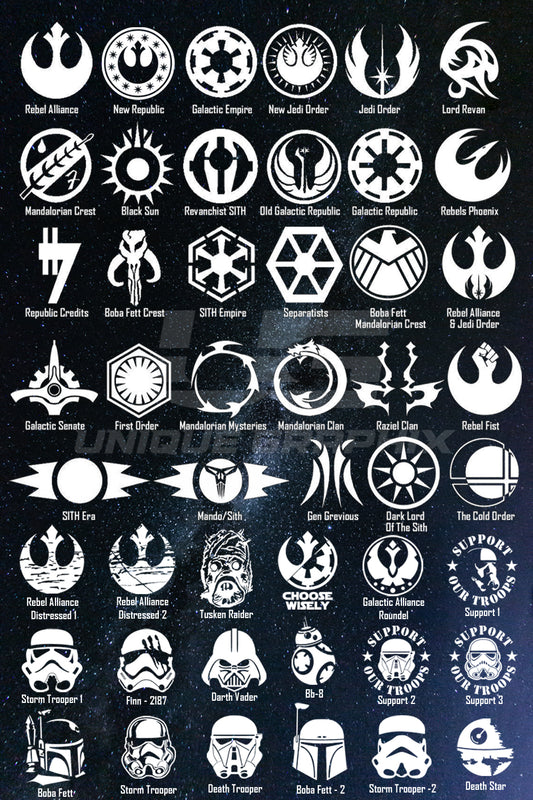 Star Wars Crest Symbol Vinyl Decal Sticker Door Window Car Truck Cup Sticker image 0