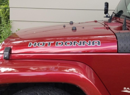 Jeep Name Hood Decal JK OEM Style 2 color Fits all Jeep Wranglers 25in