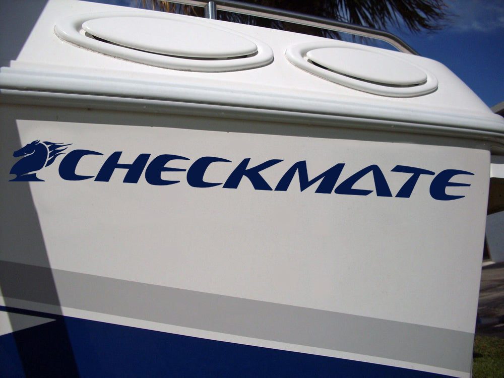 CHECKMATE Boats Decals for Check Mate Boat Hull 28inch image 0