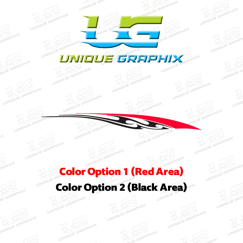 Golf Cart Decals Tribal Flames Go Kart Graphic s 1 pair 2 color UGX746 image 3