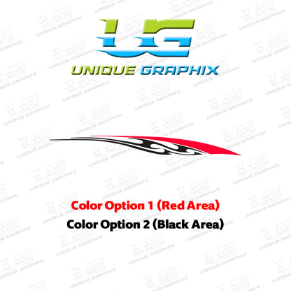 Golf Cart Decals Tribal Flames Go Kart Graphic s 1 pair 2 color UGX746 image 3