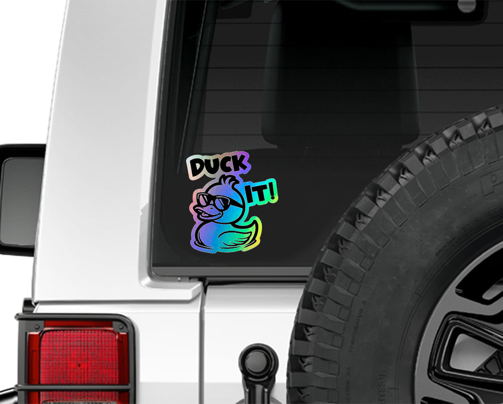 Duck It Funny Decal Car Truck Jeep Window Rubber Duck Decal image 3