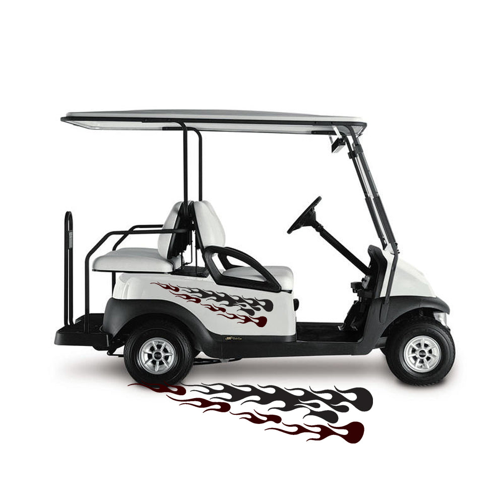 Golf Cart Decals Tribal Flames 1 pair 2 color UGX1234 image 0