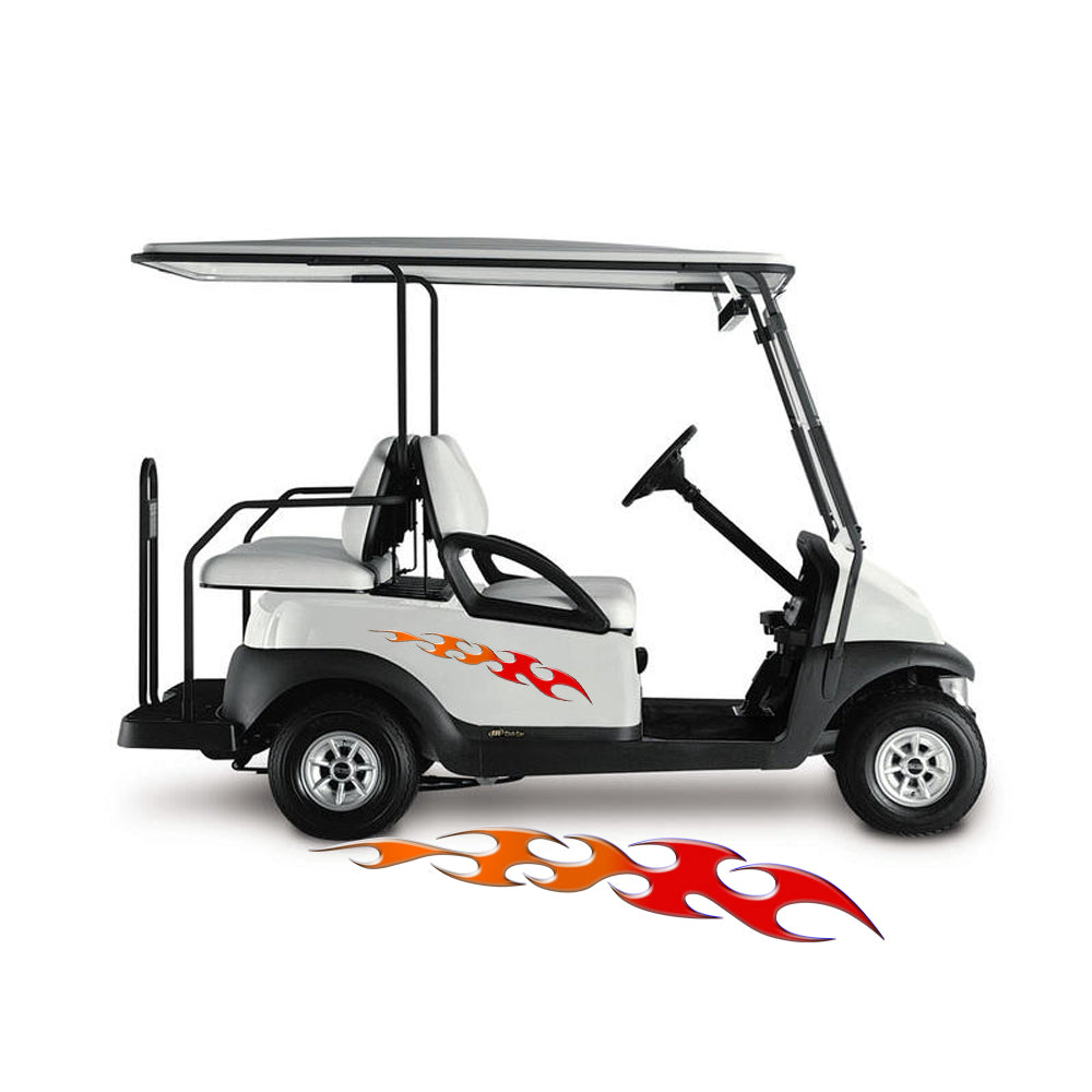 Golf Cart Decals Flames 1 pair 2 color UGX768 image 4