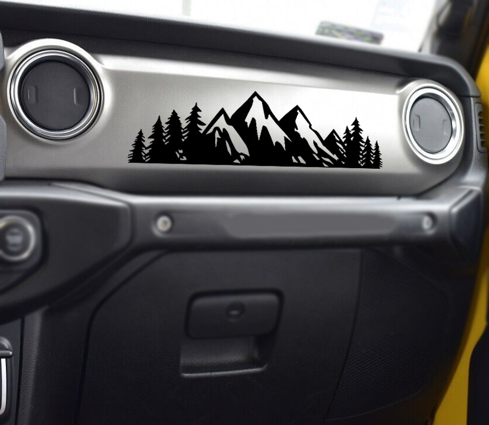Dash Decal Mountain Scene fits any JL JT Gladiator or Wrangler Mo image 0