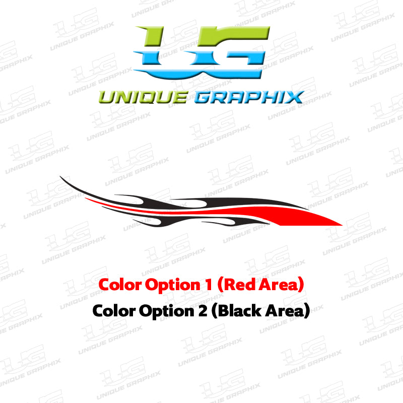 Golf Cart Decals Tribal Flames Go Kart Graphic s 1 pair 2 color UGX729 image 3