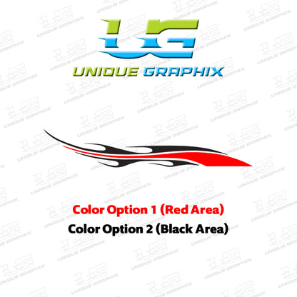 Golf Cart Decals Tribal Flames Go Kart Graphic s 1 pair 2 color UGX729 image 3