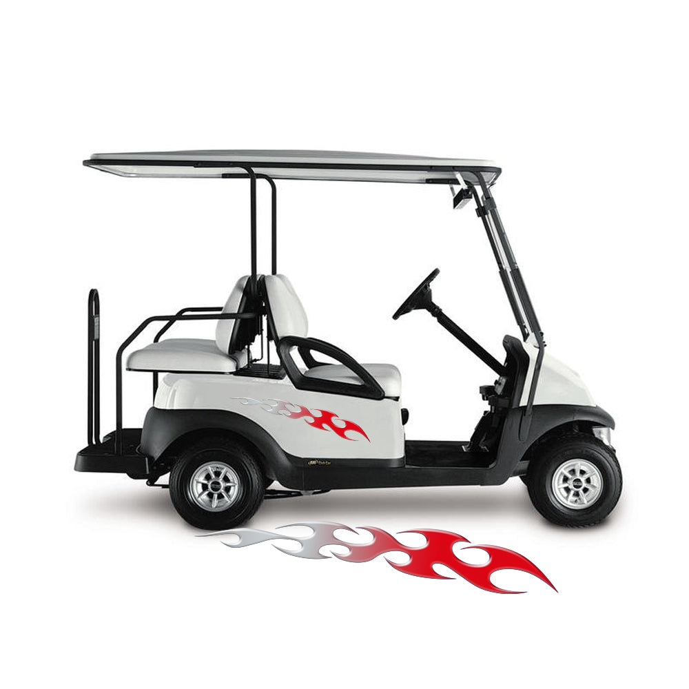 Golf Cart Decals Flames 1 pair 2 color UGX768 image 0