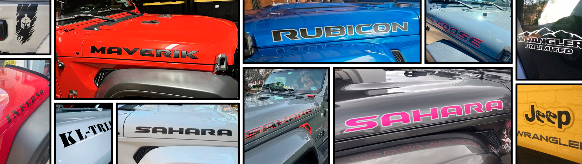 Hood Decals For Jeep Wrangler and Gladiator