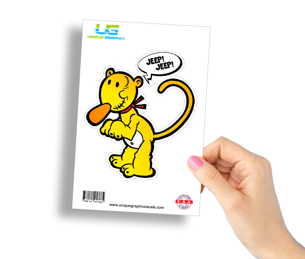 Eugene the Jeep Cartoon Decal UGXEU004