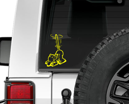 Eugene the Jeep Cartoon Decal for car truck jeep window or cup