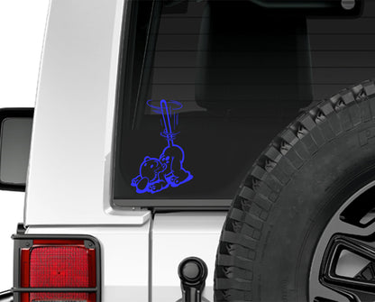 Eugene the Jeep Cartoon Decal for car truck jeep window or cup