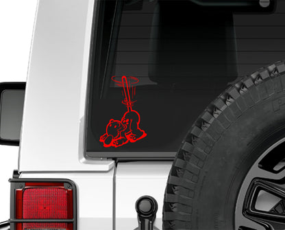 Eugene the Jeep Cartoon Decal for car truck jeep window or cup