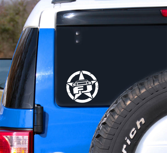 FJ Cruiser Distressed Star Decal Vinyl Window Car Truck Sticker