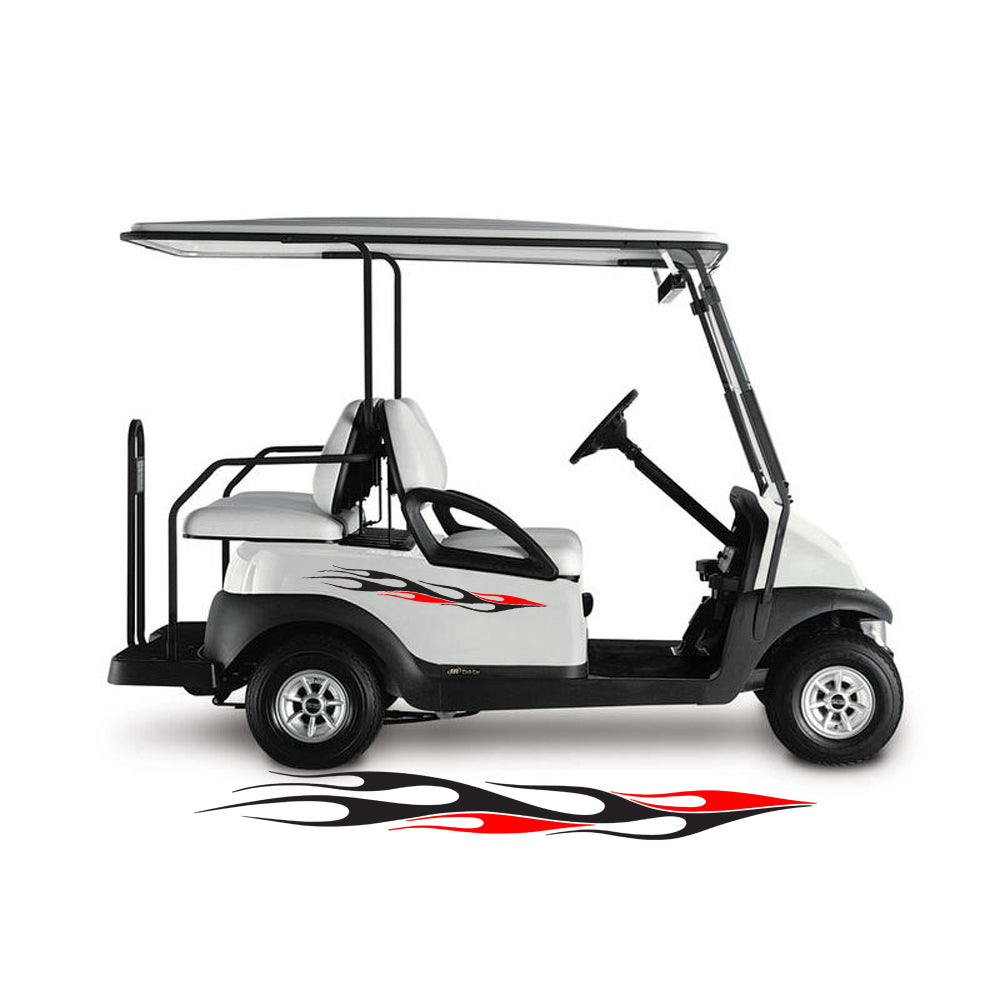 Golf Cart Decals Tribal Flames 1 pair 2 color UGX1230 image 0