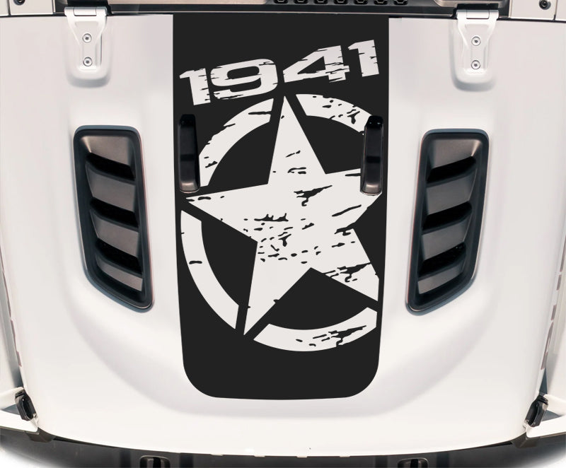 1941 Hood Decal Compatible with all Jeep Wrangler Gladiator JL JT 2018-2025