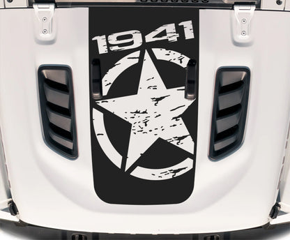 1941 Hood Decal Compatible with all Jeep Wrangler Gladiator JL JT 2018-2025